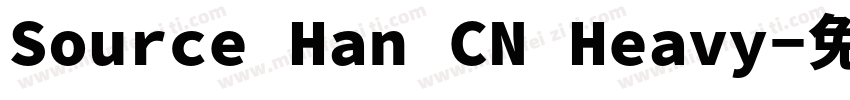 Source Han CN Heavy字体转换